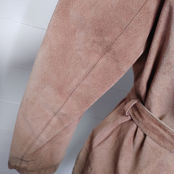 Vintage Lanvin suede leather belted jacket size M - Picture 6 of 16